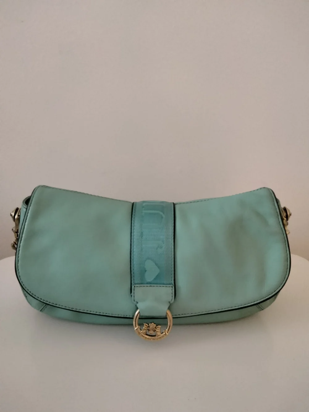 Vintage Mint Green Juicy Couture Shoulder Bag with Heart Accent